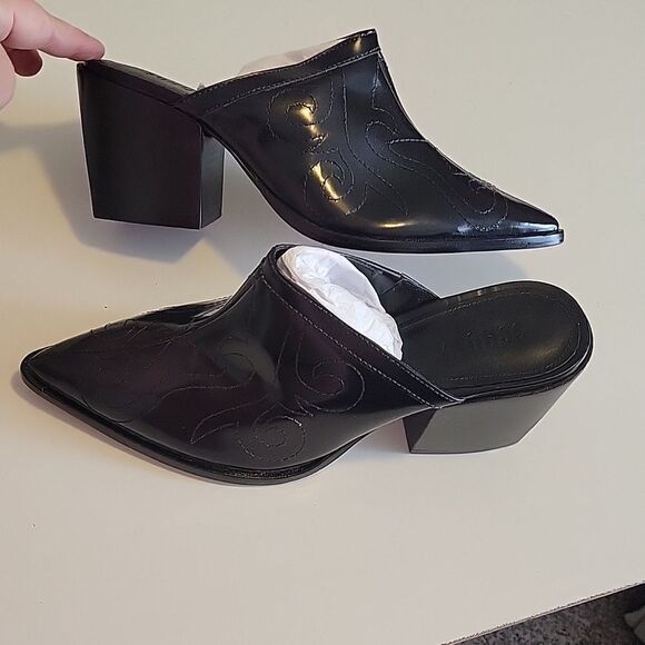 NEW SCHUTZ 10 ZARLY BRAZIL LEATHER SOLE MULES WESTERN SLIP ON BOOTIES NWT - Picture 10 of 12